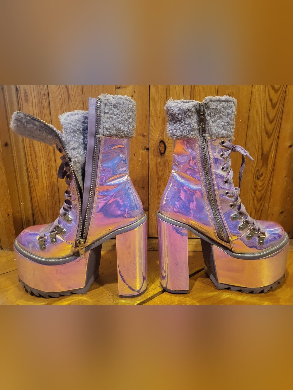 Club Exx Frostbitten Platform Boots Dollskill - Picture 5 of 6